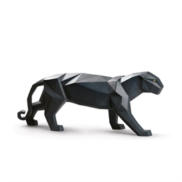 Lladro - Figurina Pantera - Nero Opaco
